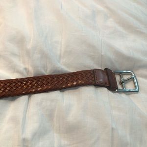 Coach Mens Brown Leather Braided Belt size 38, no visible signs of wear